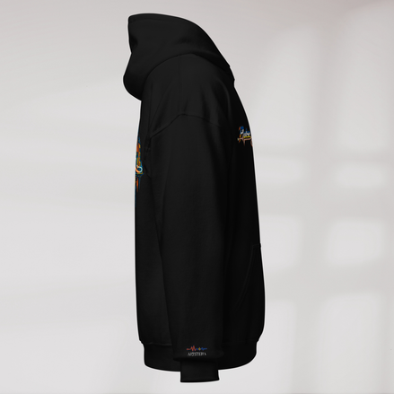 Pulse Wanderer Hoodie Retro – Farbe Schwarz – Ansicht 2