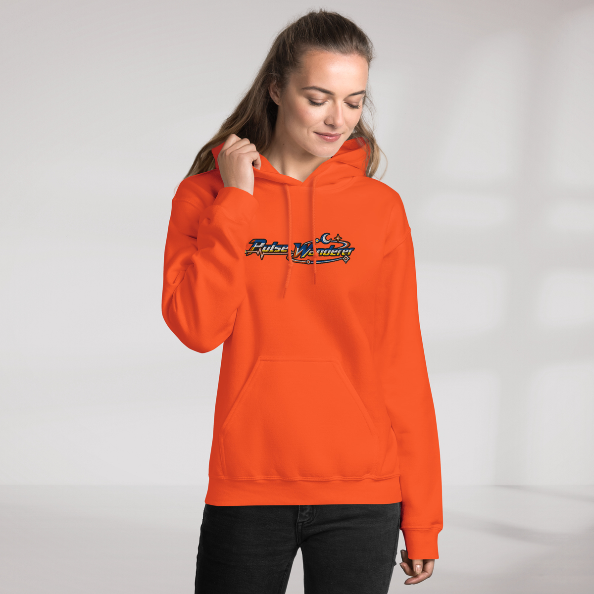 Pulse Wanderer Hoodie Retro – Farbe Orange – Ansicht 10