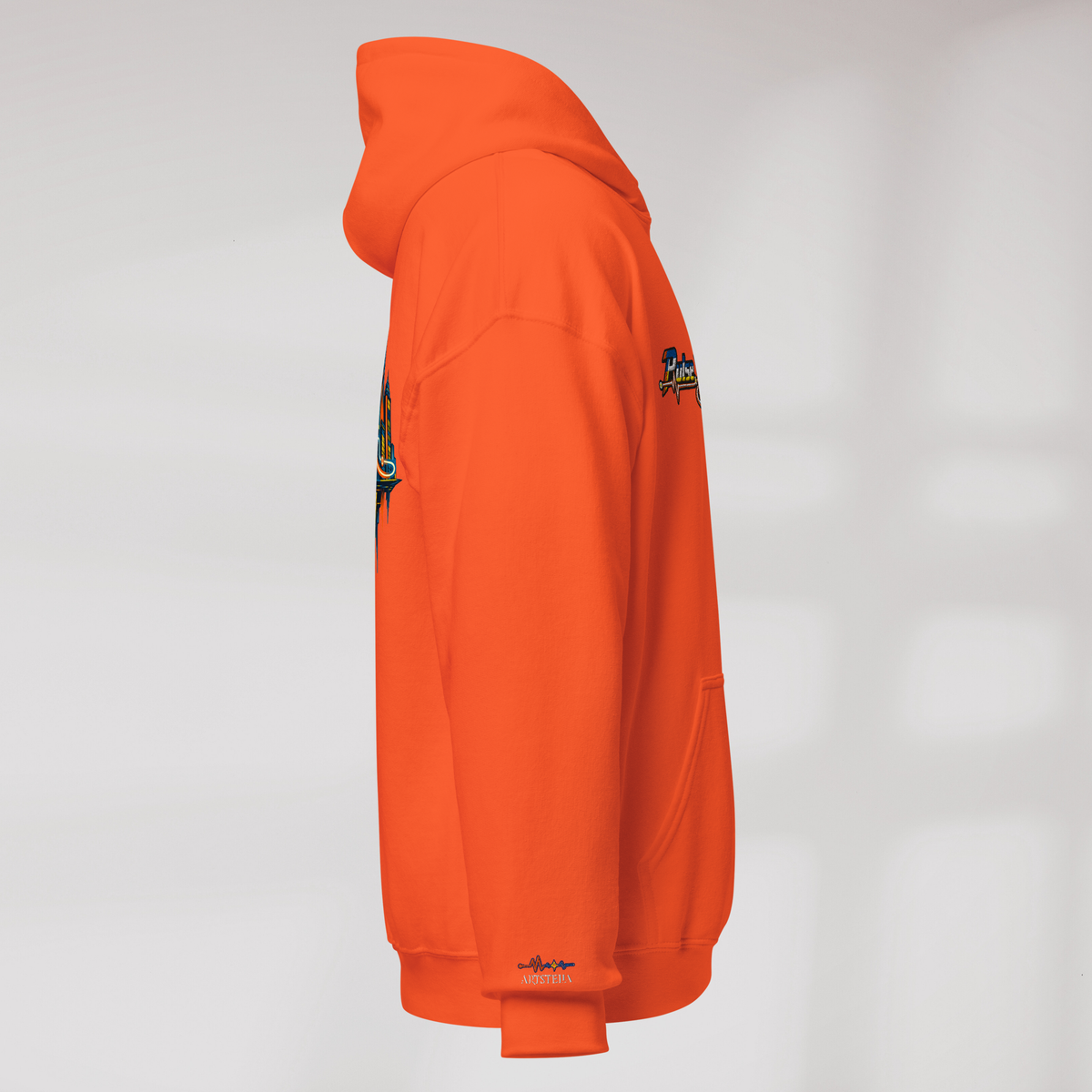 Pulse Wanderer Hoodie Retro – Farbe Orange – Ansicht 2