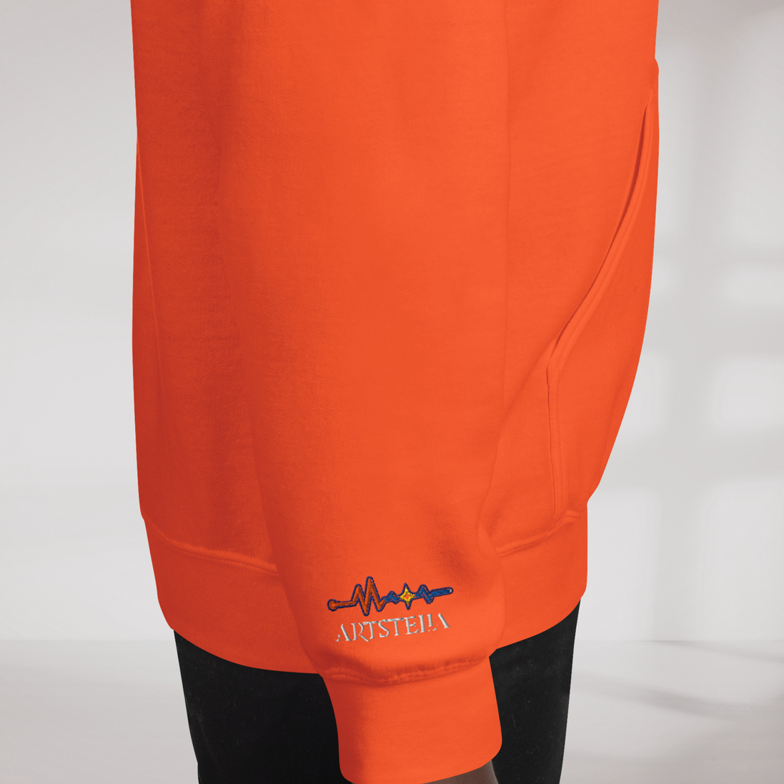 Pulse Wanderer Hoodie Retro – Farbe Orange – Ansicht 6