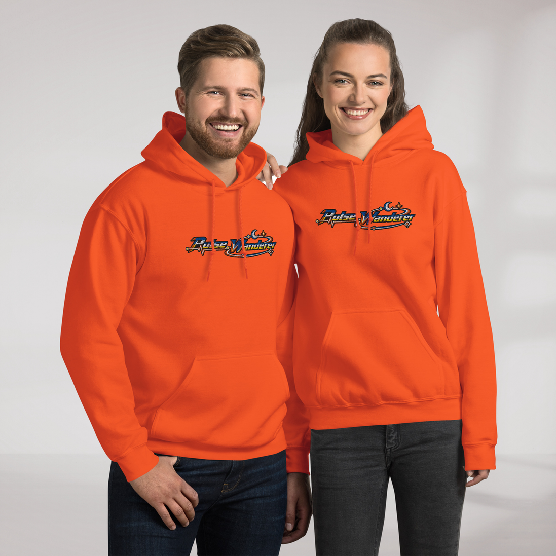 Pulse Wanderer Hoodie Retro – Farbe Orange – Ansicht 7