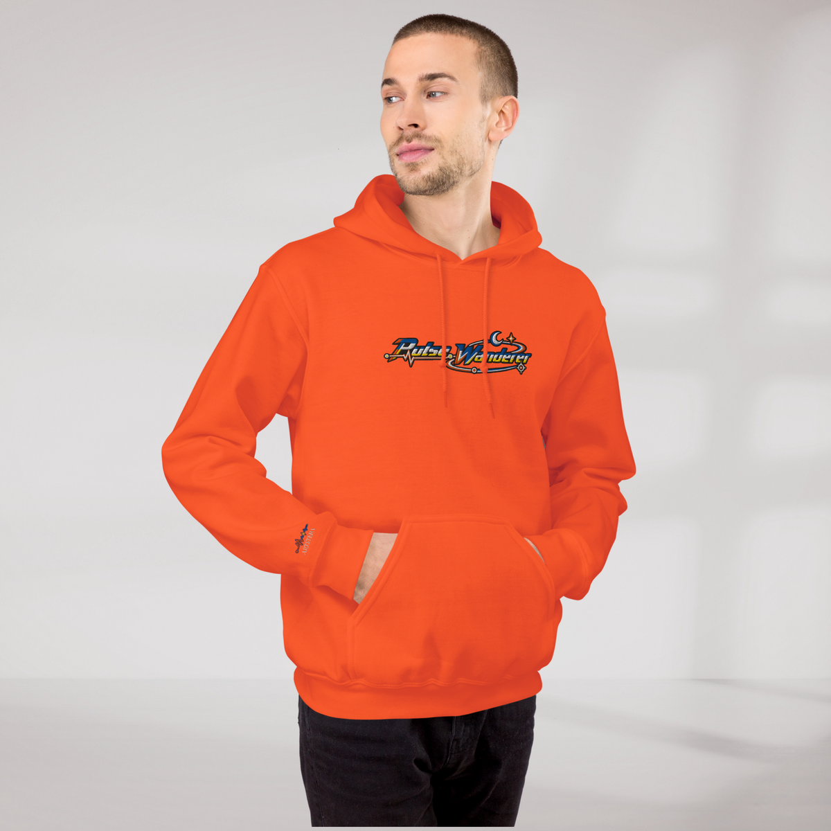 Pulse Wanderer Hoodie Retro – Farbe Orange – Ansicht 8