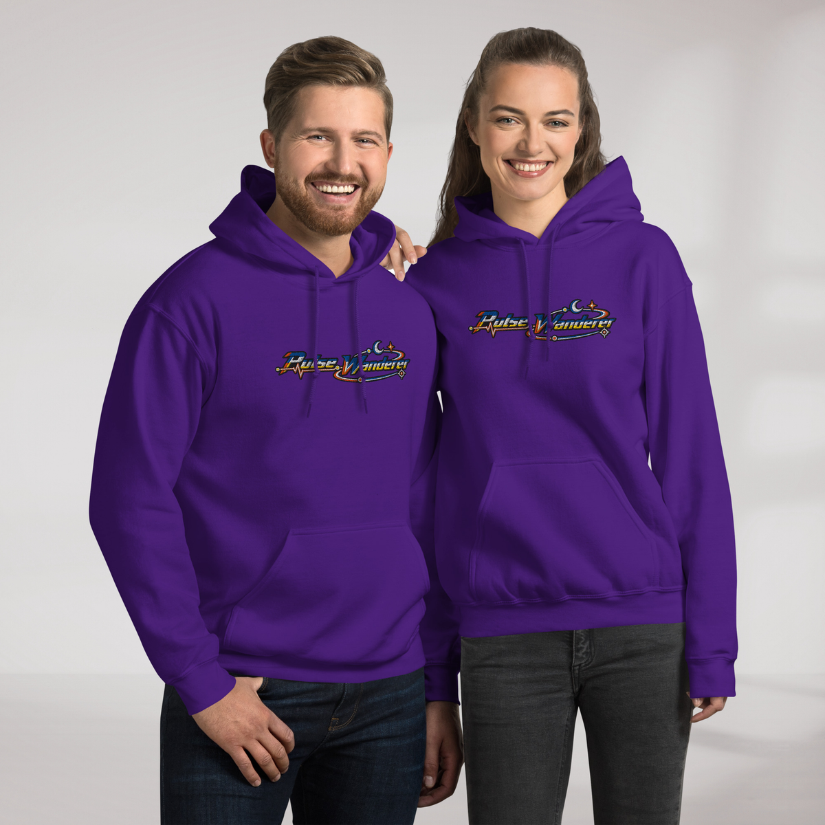 Pulse Wanderer Hoodie Retro – Farbe Lila – Ansicht 7