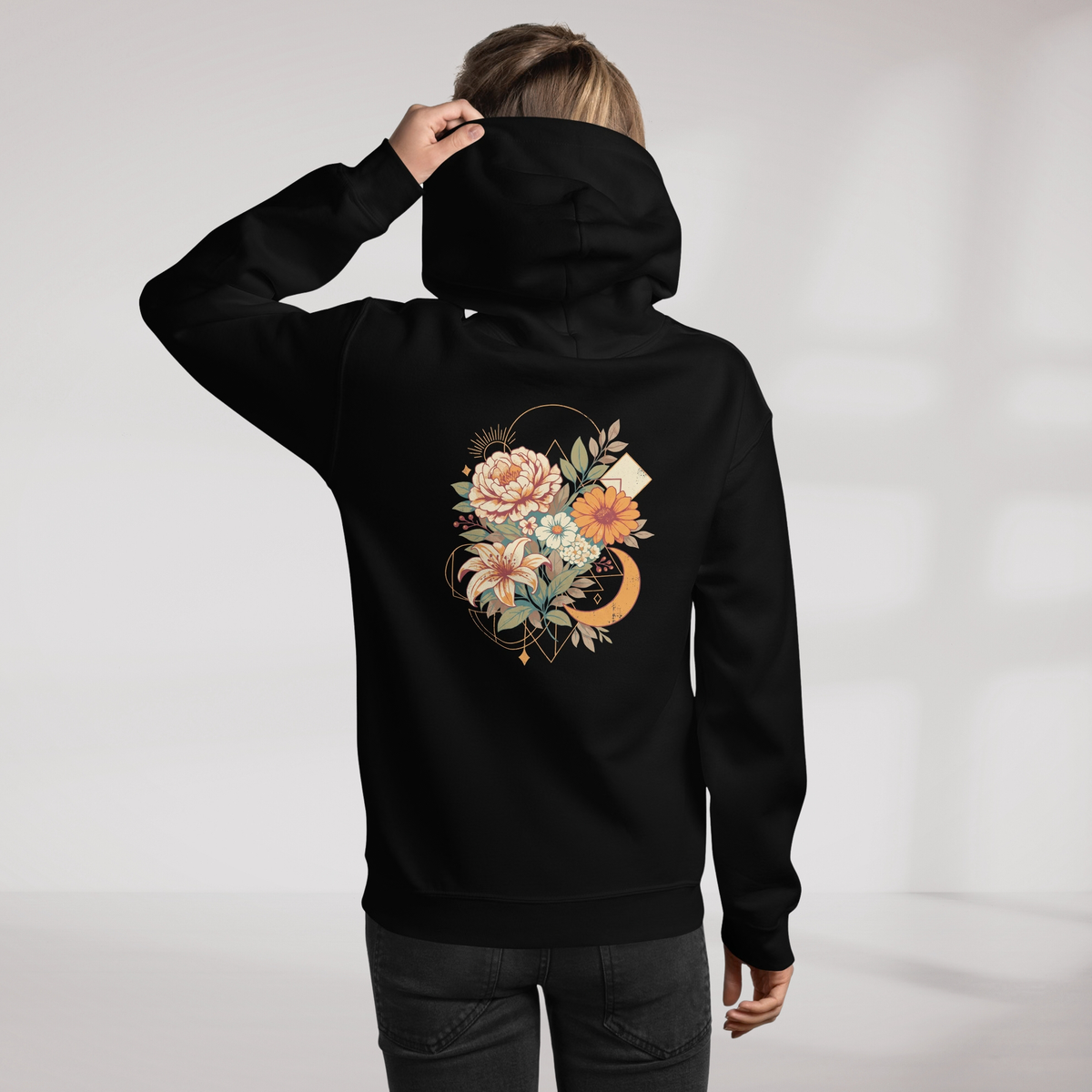 Bloom Seeker Hoodie Retro – Farbe Schwarz – Ansicht 11