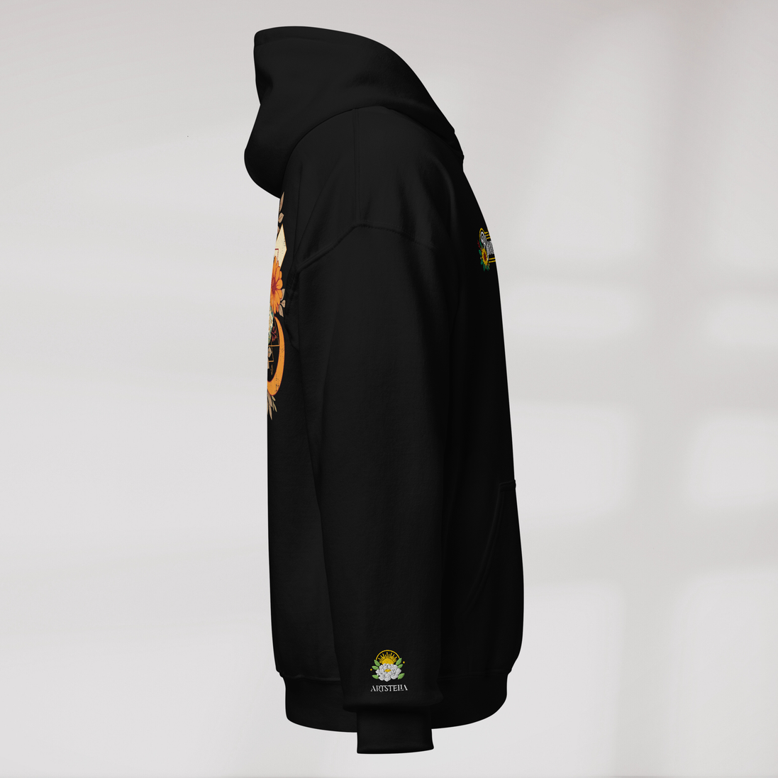 Bloom Seeker Hoodie Retro – Farbe Schwarz – Ansicht 2