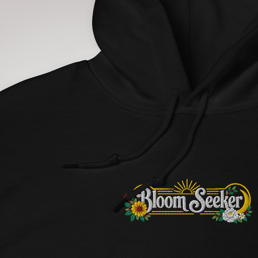 Bloom Seeker Hoodie Retro – Farbe Schwarz – Ansicht 3