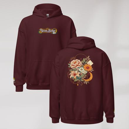 Bloom Seeker Hoodie Retro – Farbe Kastanienbraun – Ansicht 1