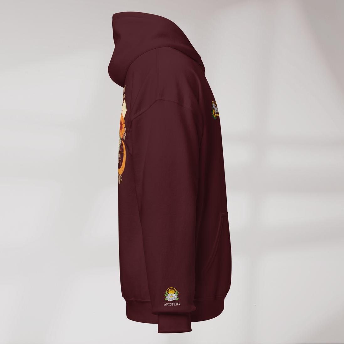 Bloom Seeker Hoodie Retro – Farbe Kastanienbraun – Ansicht 2