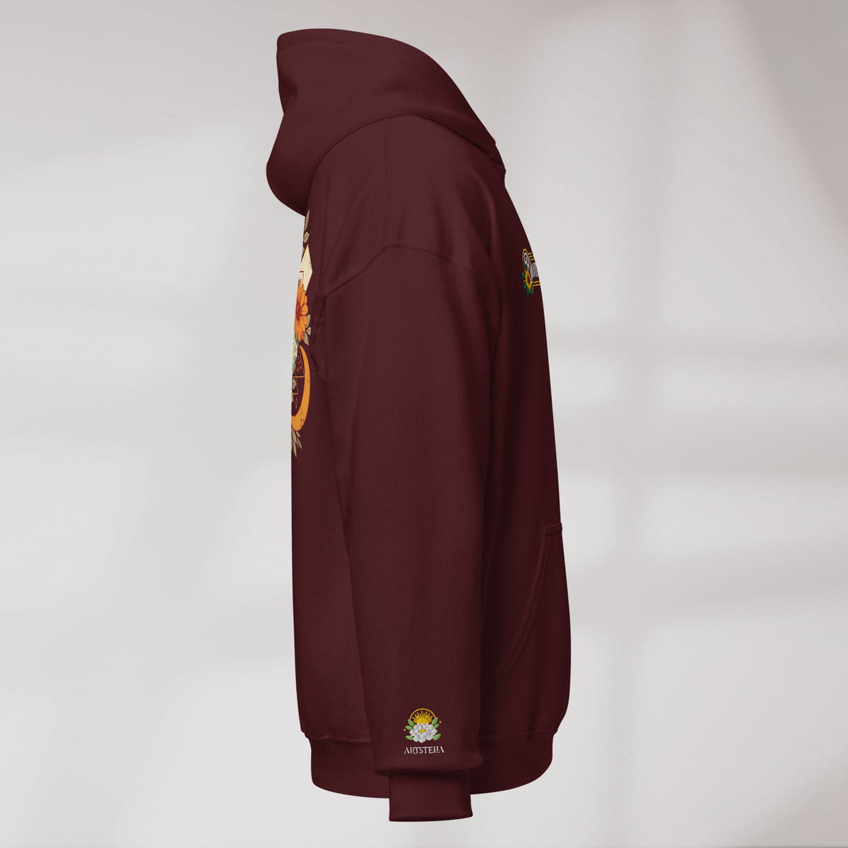 Bloom Seeker Hoodie Retro – Farbe Kastanienbraun – Ansicht 2