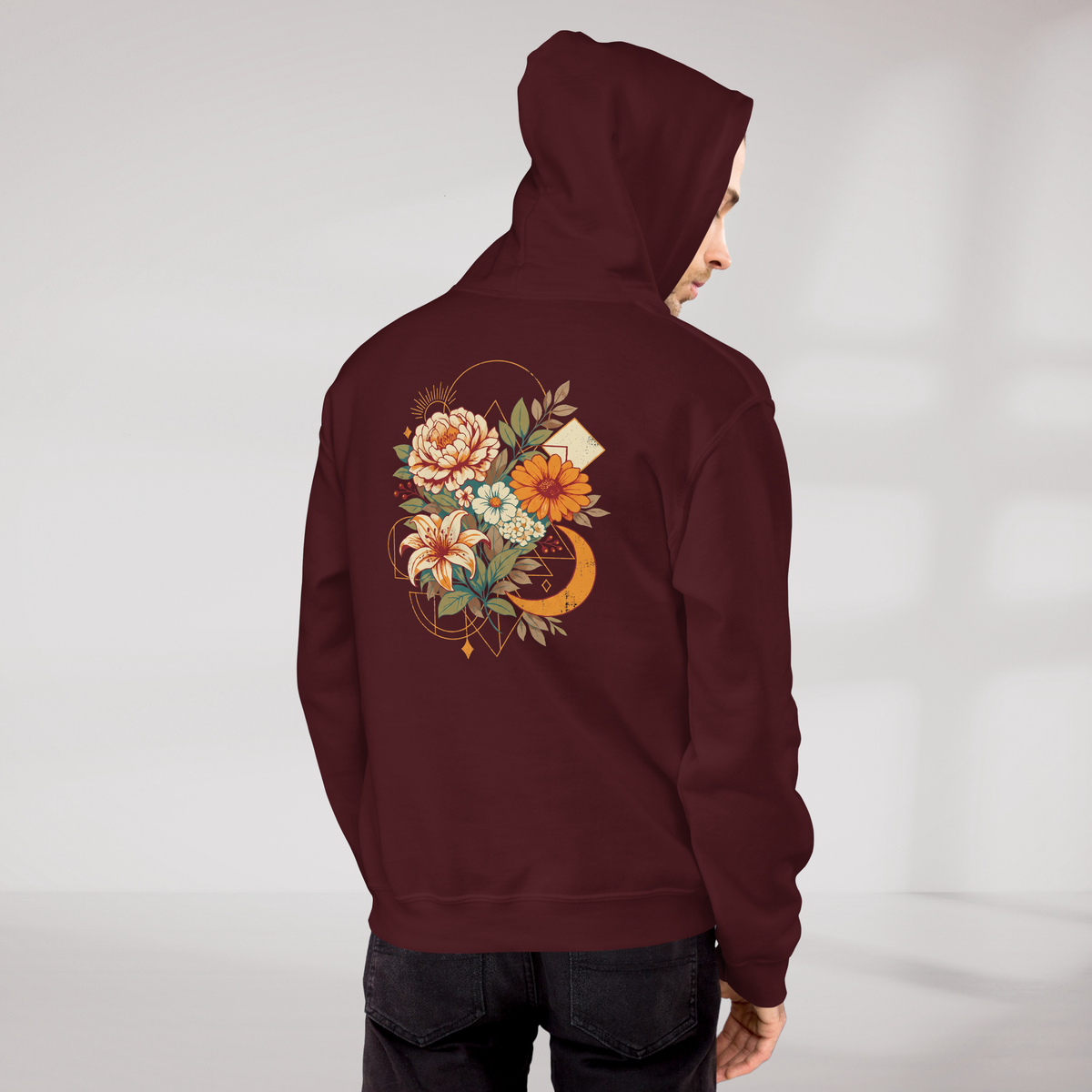 Bloom Seeker Hoodie Retro – Farbe Kastanienbraun – Ansicht 8