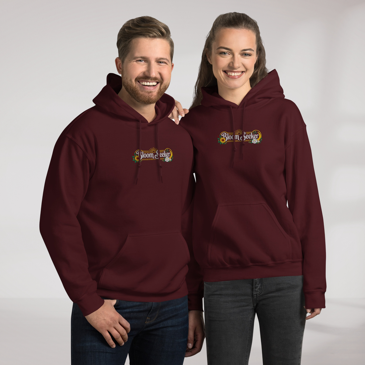 Bloom Seeker Hoodie Retro – Farbe Kastanienbraun – Ansicht 9