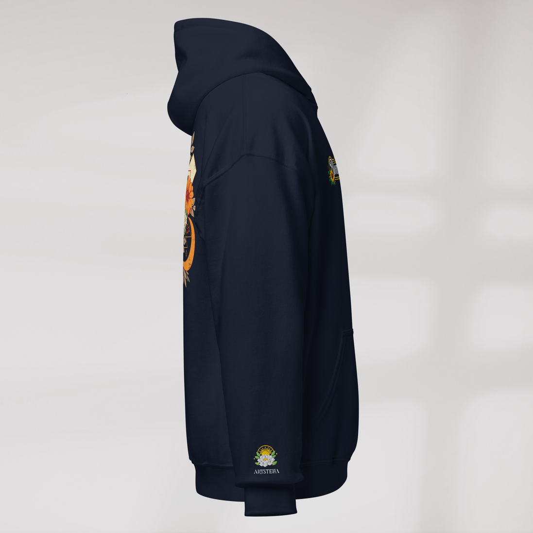 Bloom Seeker Hoodie Retro – Farbe Navy – Ansicht 2