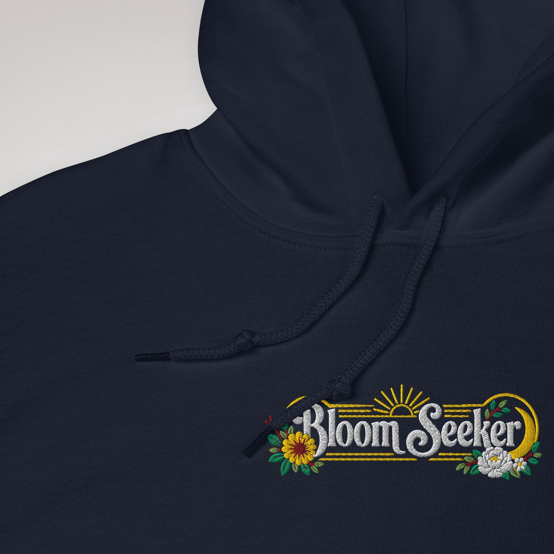 Bloom Seeker Hoodie Retro – Farbe Navy – Ansicht 3