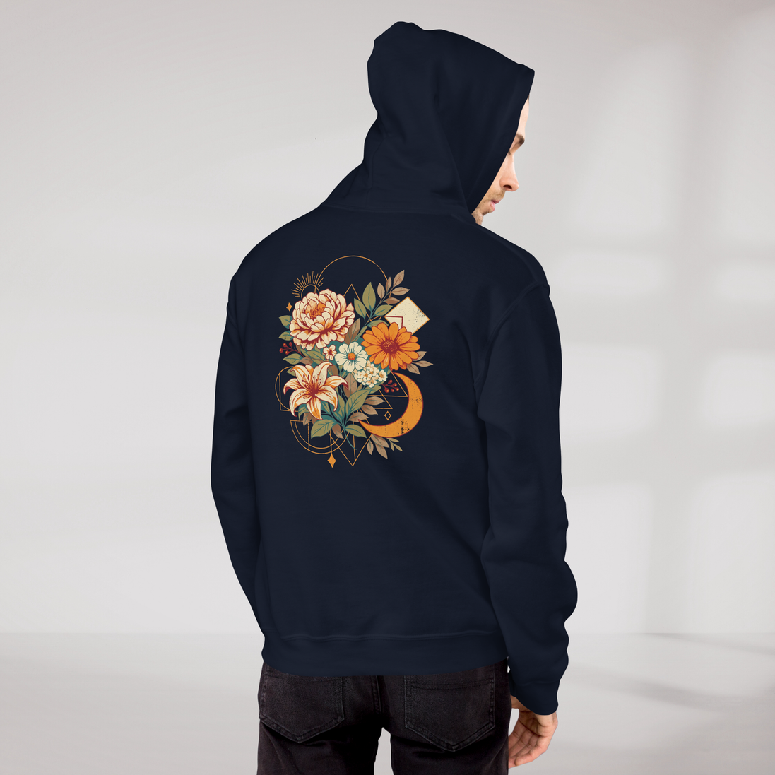 Bloom Seeker Hoodie Retro – Farbe Navy – Ansicht 9