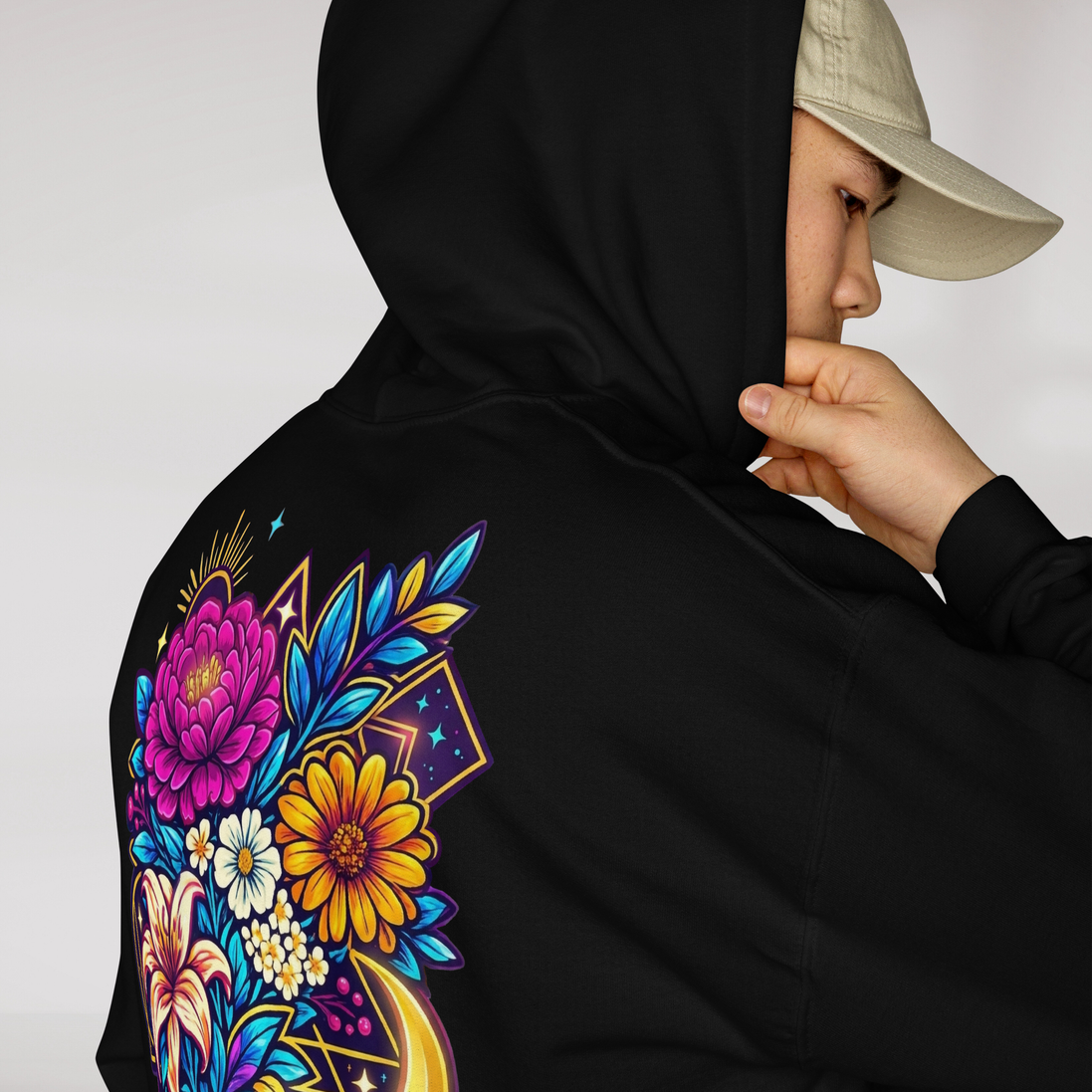 Bloom Seeker Hoodie Vibrant – Farbe Schwarz – Ansicht 3