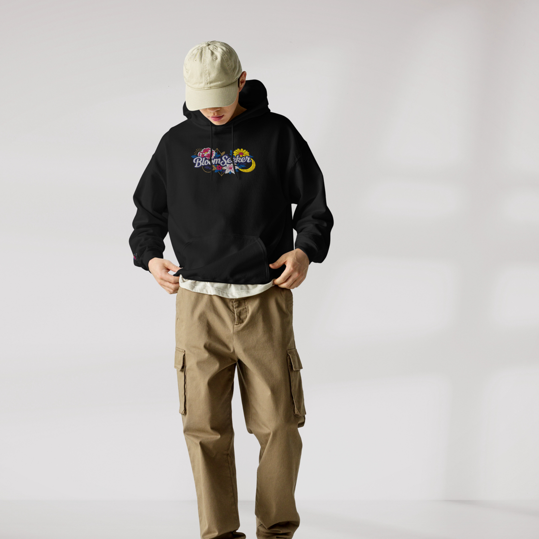 Bloom Seeker Hoodie Vibrant – Farbe Schwarz – Ansicht 4