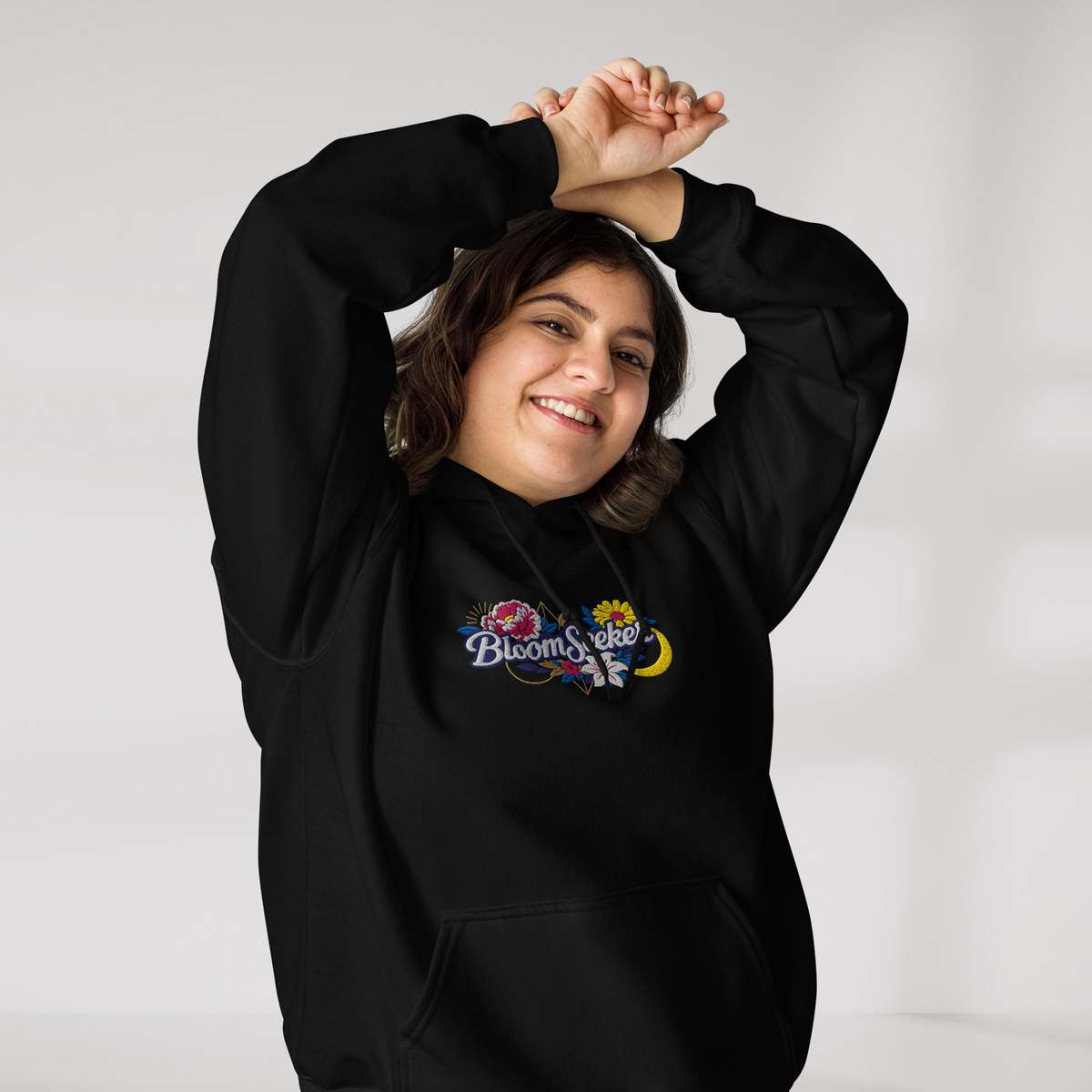 Bloom Seeker Hoodie Vibrant – Farbe Schwarz – Ansicht 7