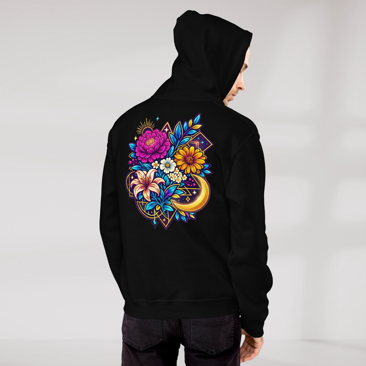 Bloom Seeker Hoodie Vibrant – Farbe Schwarz – Ansicht 8