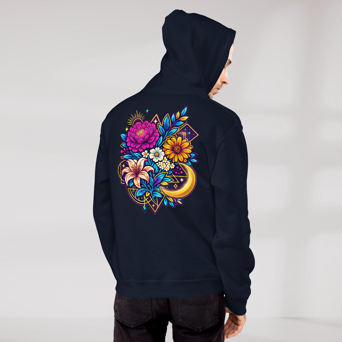 Bloom Seeker Hoodie Vibrant – Farbe Navy – Ansicht 5