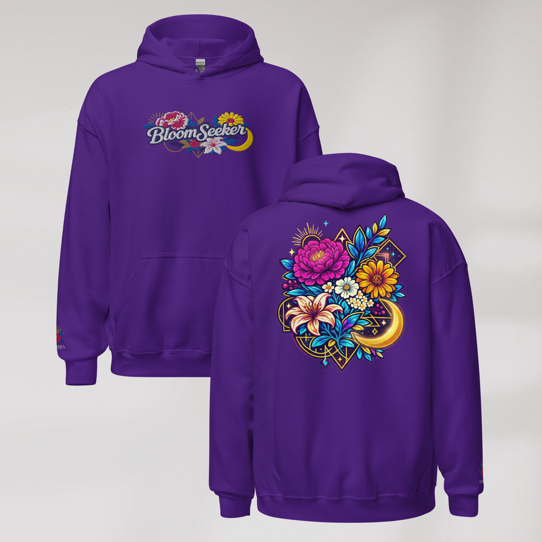 Bloom Seeker Hoodie Vibrant – Farbe Lila – Ansicht 1