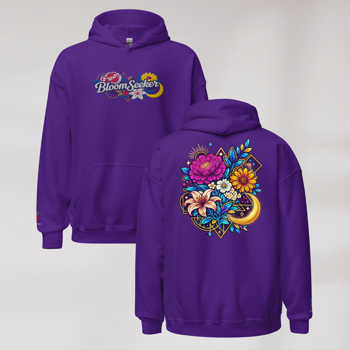 Bloom Seeker Hoodie Vibrant – Farbe Lila – Ansicht 1