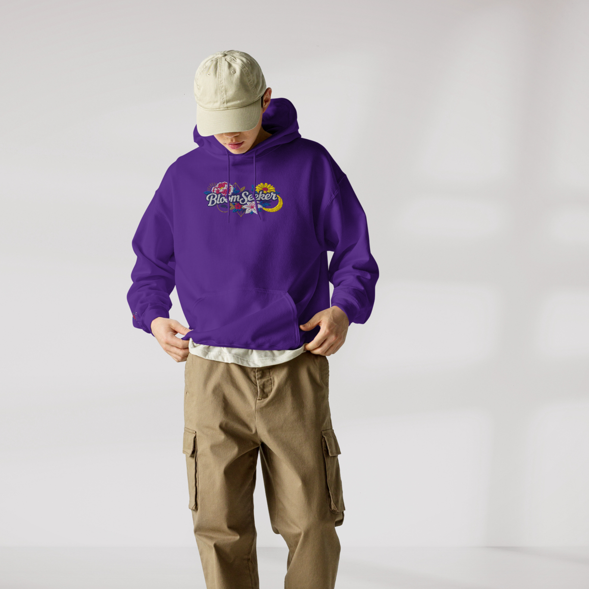Bloom Seeker Hoodie Vibrant – Farbe Lila – Ansicht 4