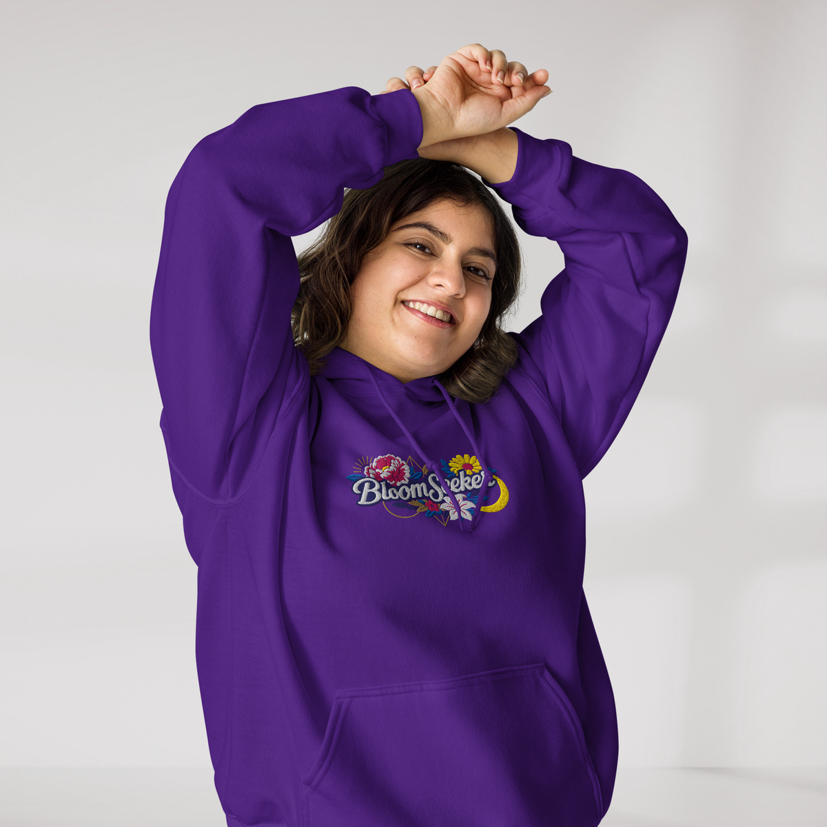 Bloom Seeker Hoodie Vibrant – Farbe Lila – Ansicht 8