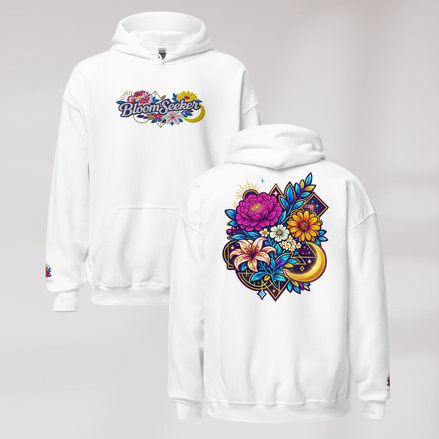 Bloom Seeker Hoodie Vibrant – Farbe Weiß – Ansicht 1