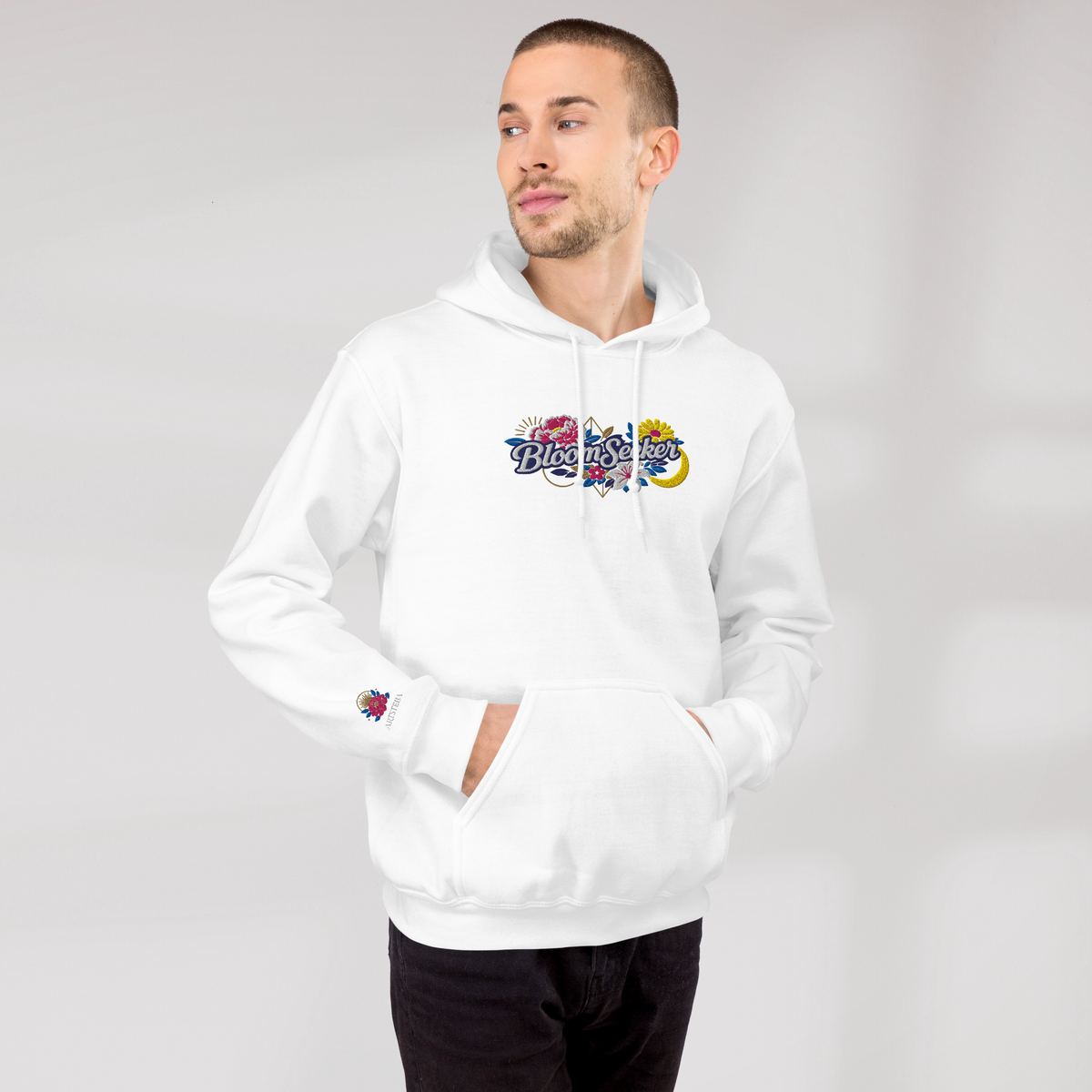 Bloom Seeker Hoodie Vibrant – Farbe Weiß – Ansicht 5