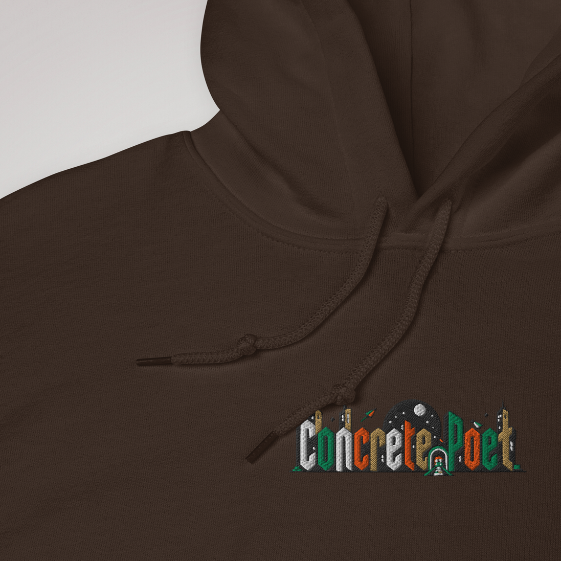 Concrete Poet Hoodie Retro (M) – Farbe Dunkle Schokolade – Ansicht 3