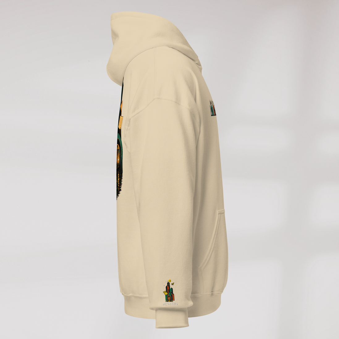 Concrete Poet Hoodie Retro (M) – Farbe Sand – Ansicht 2
