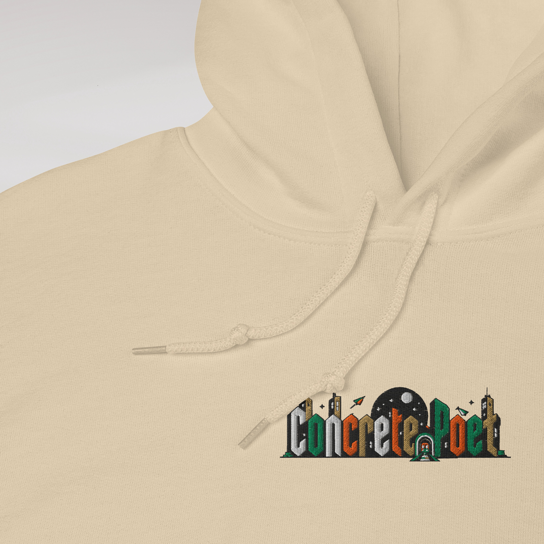 Concrete Poet Hoodie Retro (M) – Farbe Sand – Ansicht 3