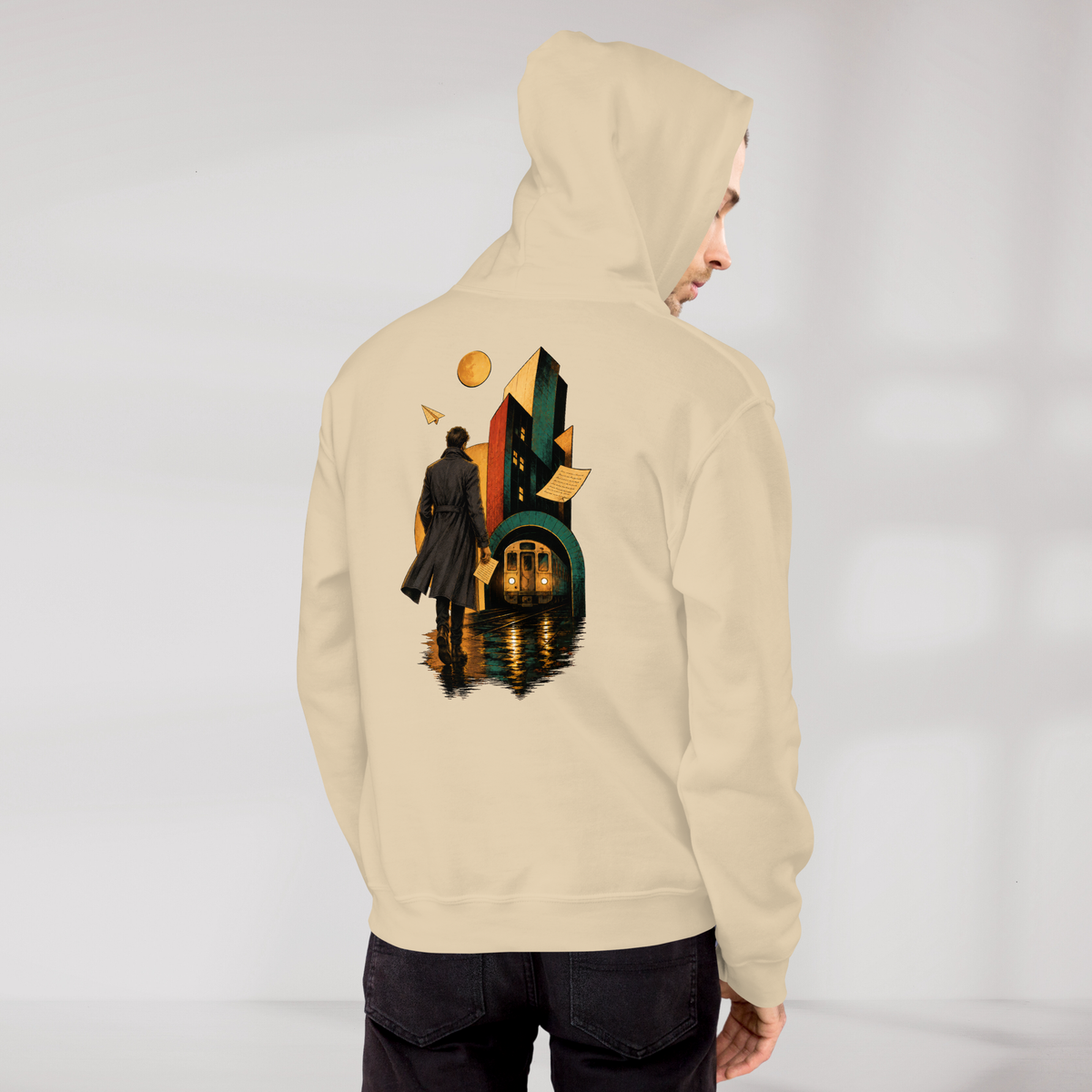 Concrete Poet Hoodie Retro (M) – Farbe Sand – Ansicht 6