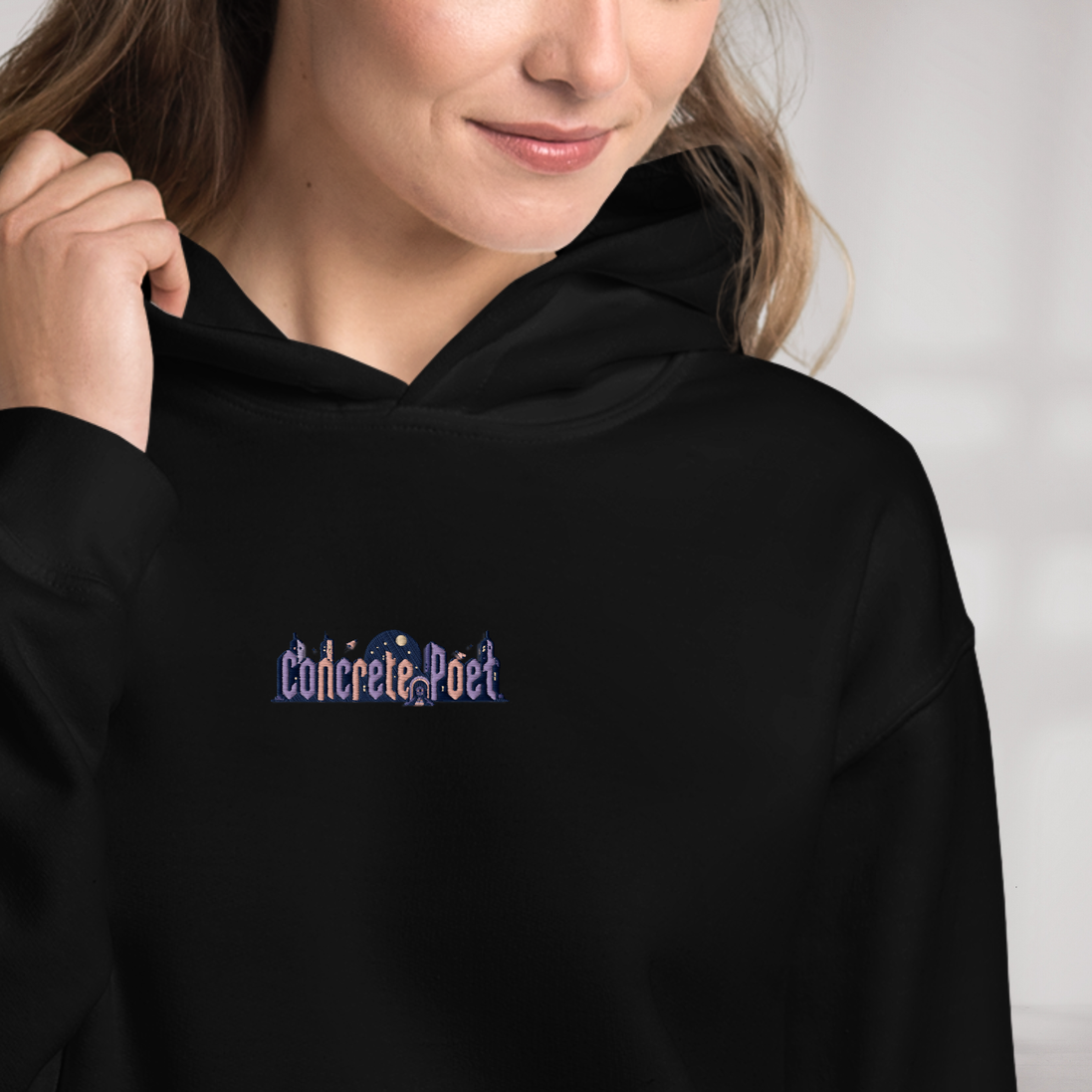 Concrete Poet Hoodie Soft – Farbe Schwarz – Ansicht 3