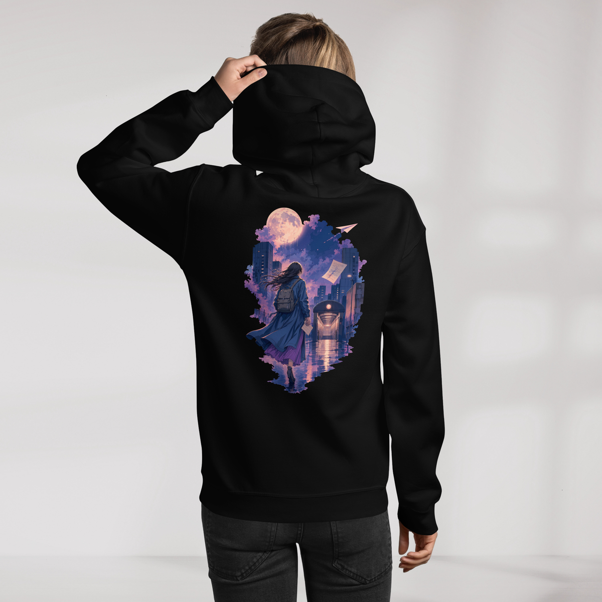 Concrete Poet Hoodie Soft – Farbe Schwarz – Ansicht 7