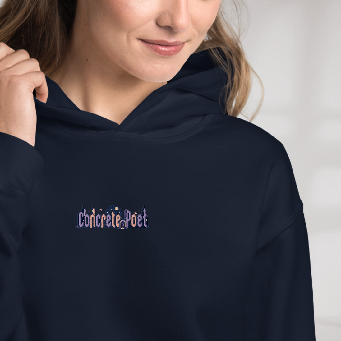 Concrete Poet Hoodie Soft – Farbe Navy – Ansicht 3