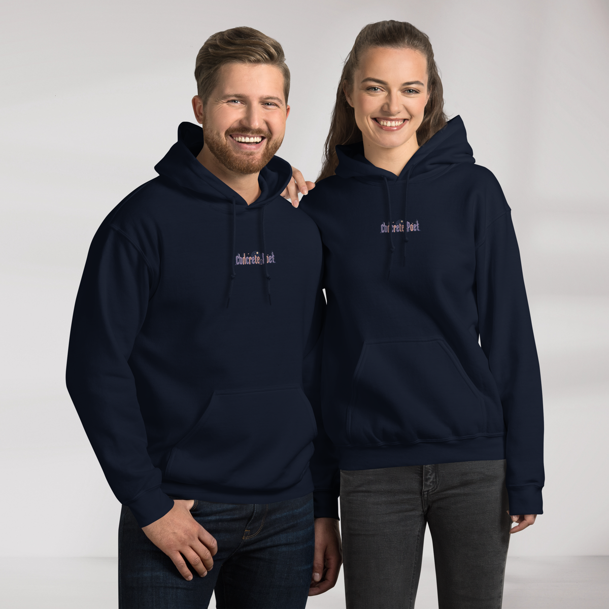 Concrete Poet Hoodie Soft – Farbe Navy – Ansicht 5