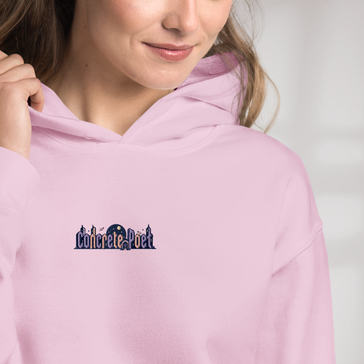Concrete Poet Hoodie Soft – Farbe Pink – Ansicht 2