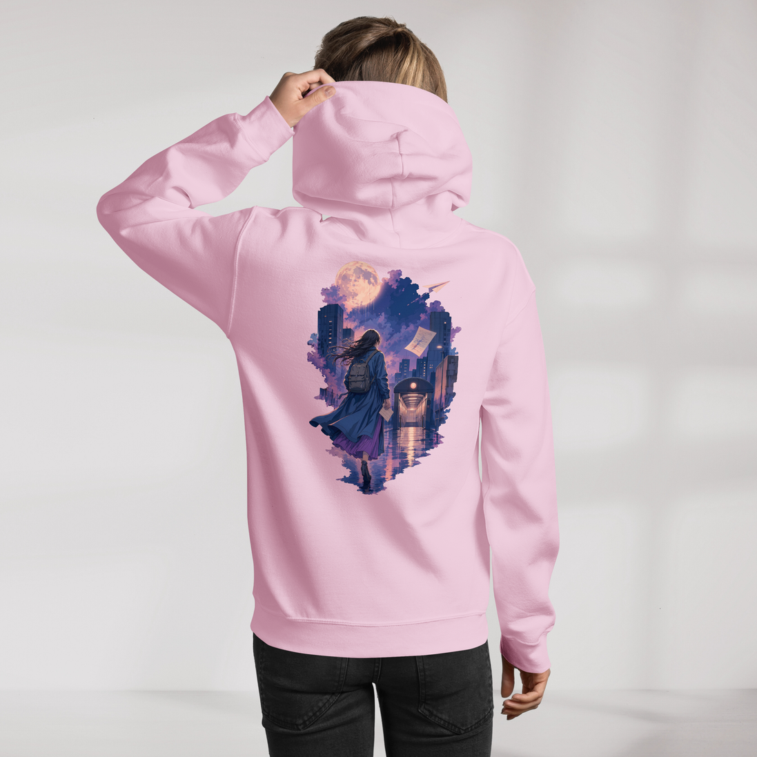 Concrete Poet Hoodie Soft – Farbe Pink – Ansicht 6