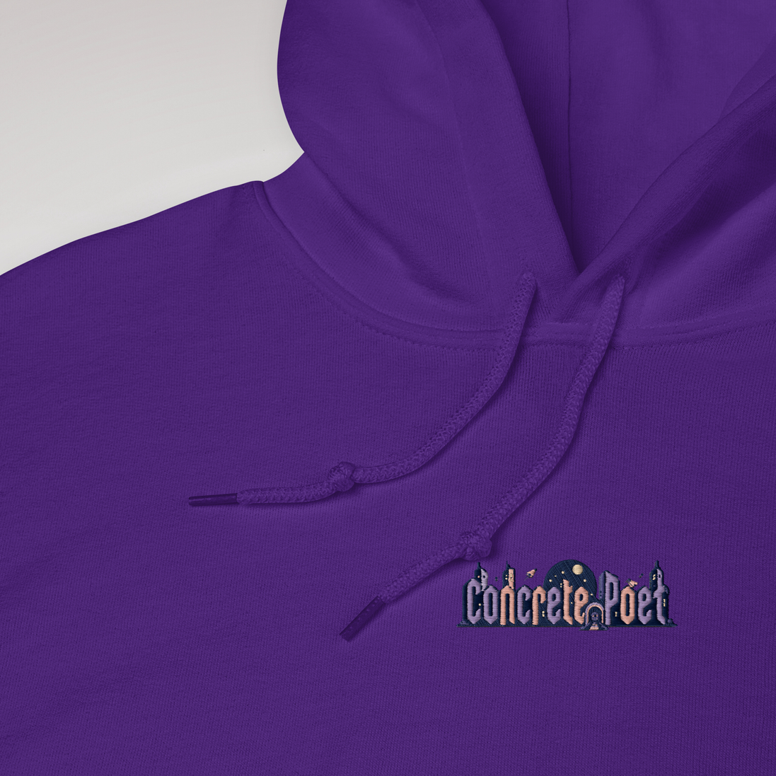 Concrete Poet Hoodie Soft – Farbe Lila – Ansicht 2