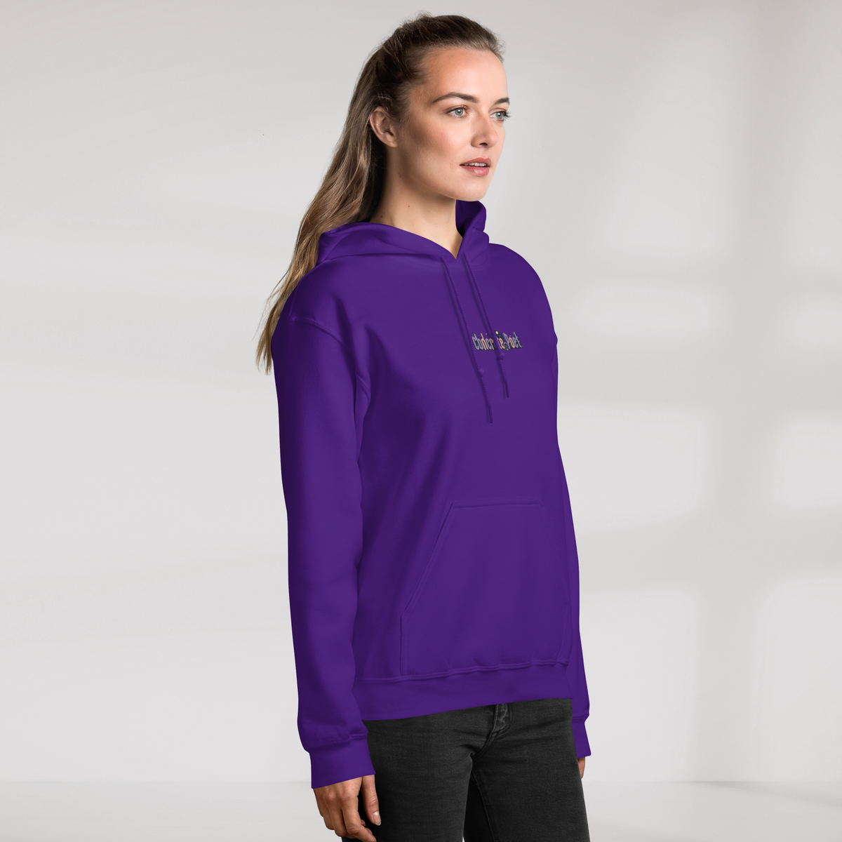 Concrete Poet Hoodie Soft – Farbe Lila – Ansicht 4