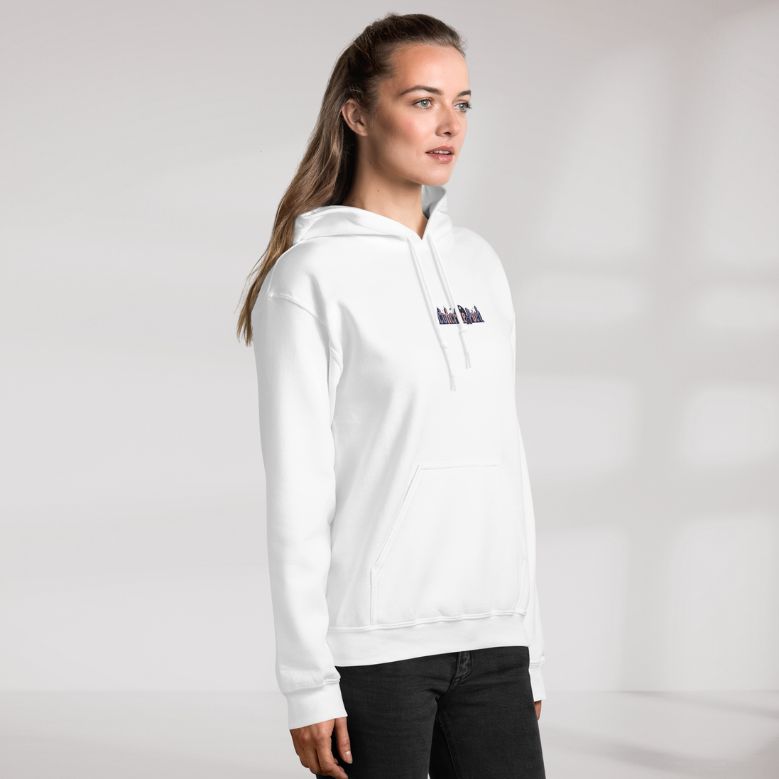 Concrete Poet Hoodie Soft – Farbe Weiß – Ansicht 4