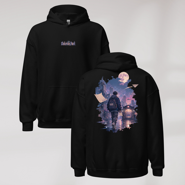Concrete Poet Hoodie Soft – Farbe Schwarz – Ansicht 1