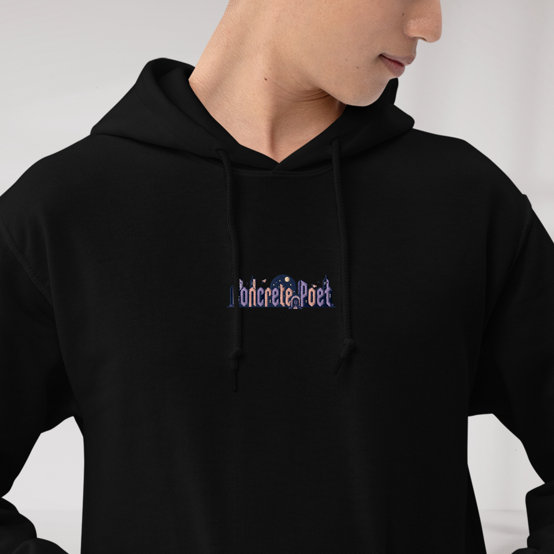 Concrete Poet Hoodie Soft – Farbe Schwarz – Ansicht 3