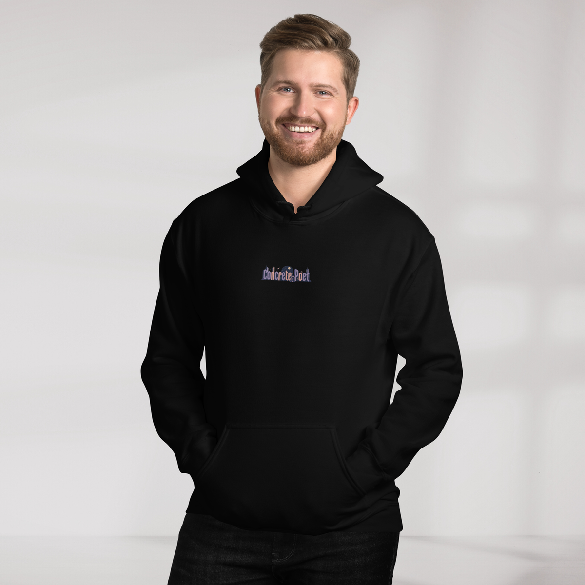Concrete Poet Hoodie Soft – Farbe Schwarz – Ansicht 4