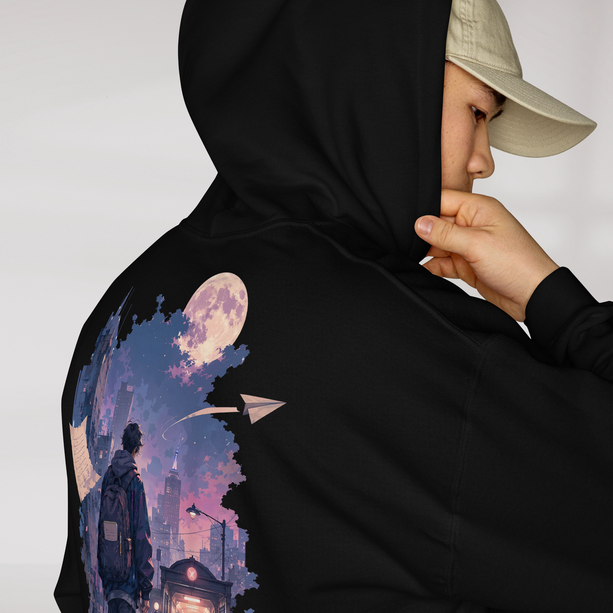 Concrete Poet Hoodie Soft – Farbe Schwarz – Ansicht 6