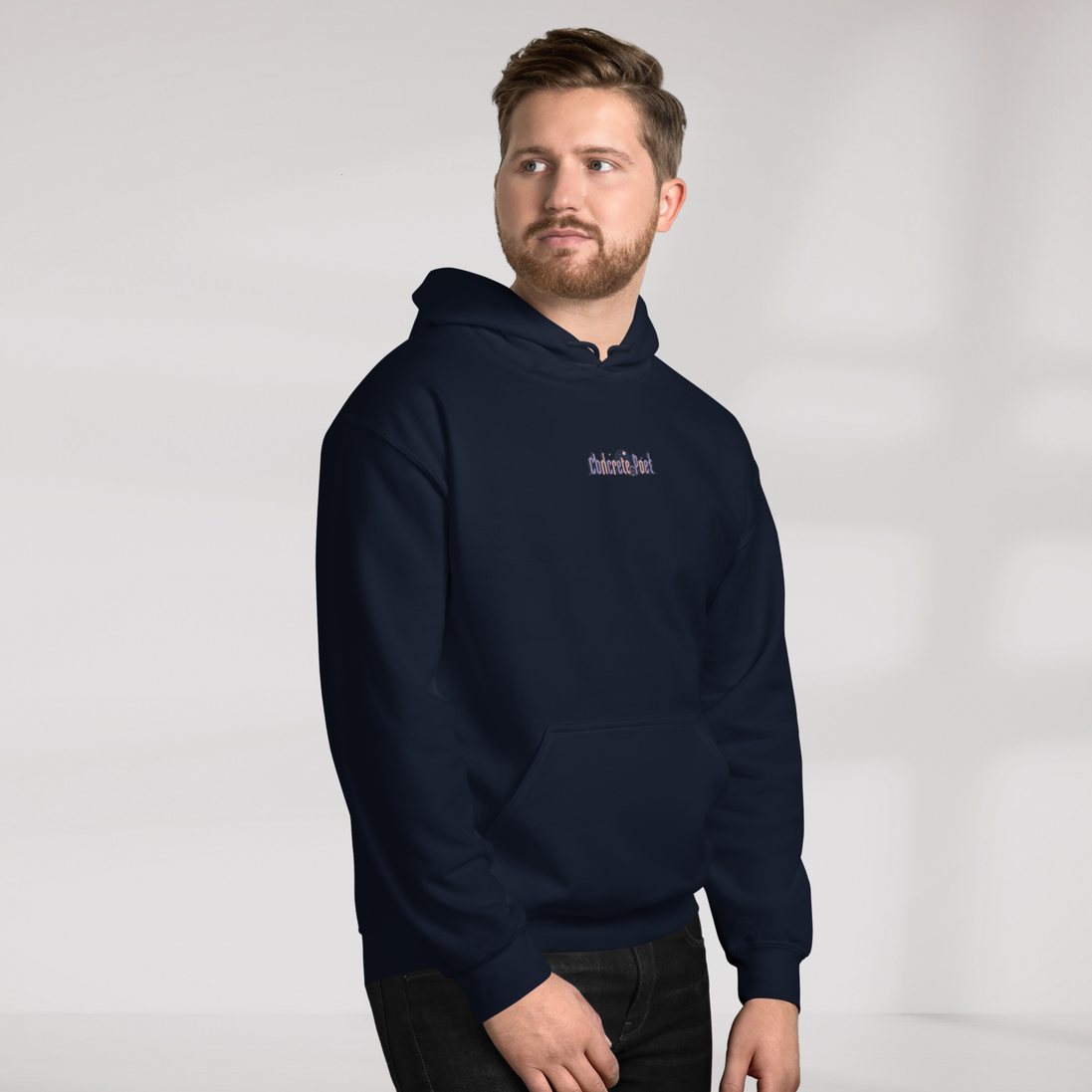 Concrete Poet Hoodie Soft – Farbe Navy – Ansicht 4