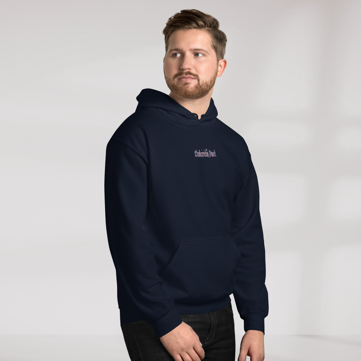 Concrete Poet Hoodie Soft – Farbe Navy – Ansicht 4