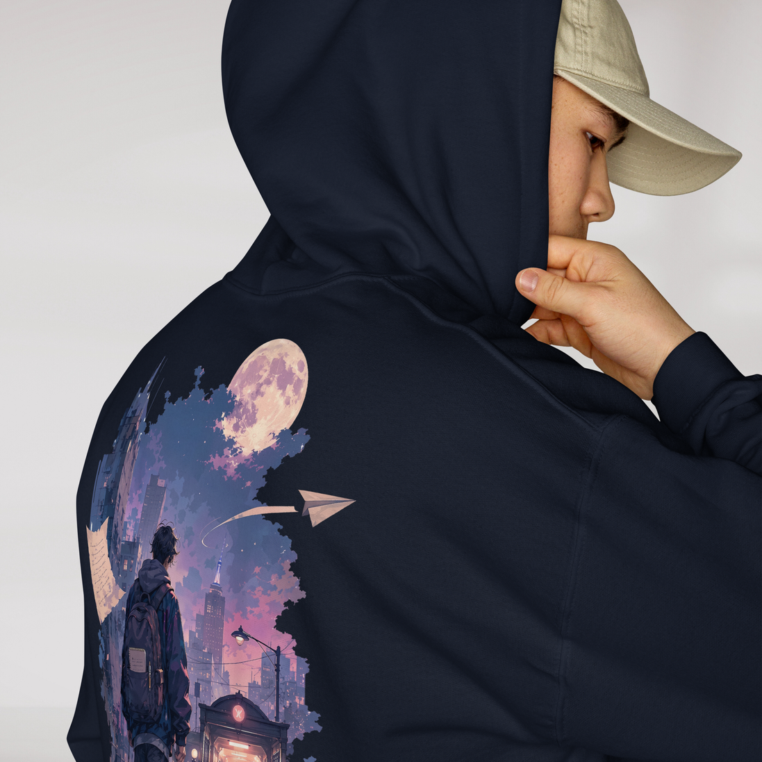 Concrete Poet Hoodie Soft – Farbe Navy – Ansicht 6