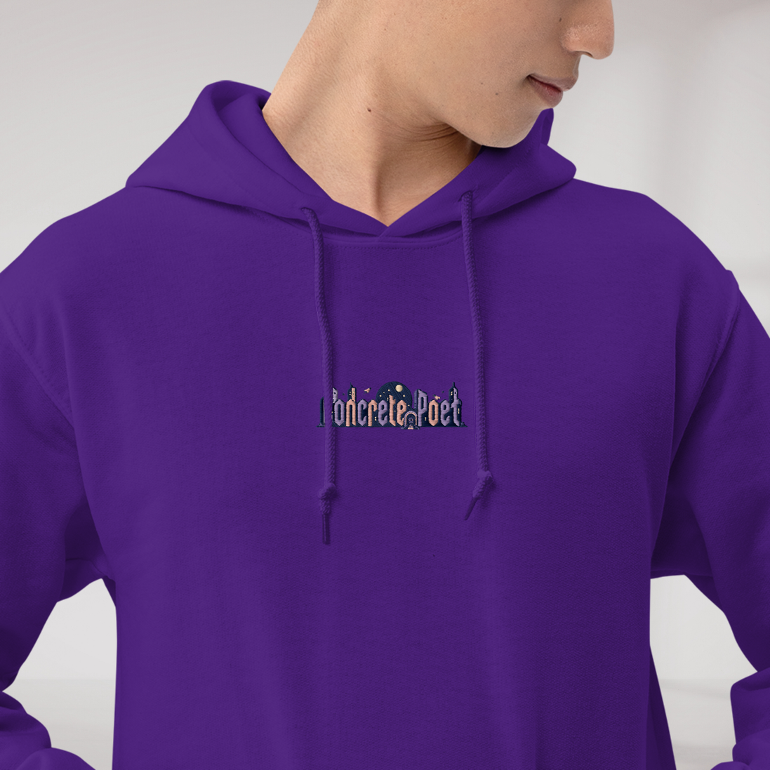 Concrete Poet Hoodie Soft – Farbe Lila – Ansicht 3